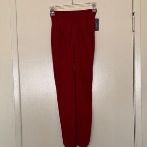 Elegant Red Women's Leggings